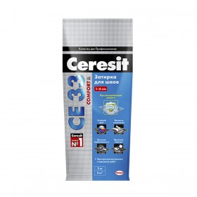 Ceresit CE 33 Comfort Затирка для узких швов до 6 мм, цвет: Белый (White), 2 кг